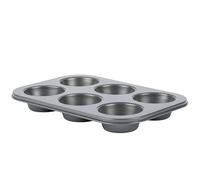 axentia Juego de 2 moldes pequeños para 6 magdalenas, 29 x 18 cm, antiadherente de acero al carbono, moldes para cupcakes, molde para magdalenas