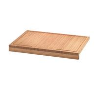 axentia Tabla de Madera en Color marrón, Grande Tabla de Cortar con surco práctica, bambú Tabla con Alta Cortes., Cortar messerschonende (Fácil de Limpiar