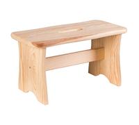 axentia Taburete de Paso - 100% Certificado FSC Madera de Pino, rústico Vintage Taburete para Adultos y niños - Madera Reposapiés 40 X 20 X 22 cm