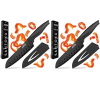 Axer Cuchillo Santoku 18 cm - Cuchillo Chef Profesional - Cuchillo Japonés de Cocina - Japanese Chef Knife - Santoku Knife Kitchen (Paquete de 2)