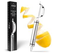Axer Pelador Verduras y Frutas de Acero Inoxidable - Pelador Patatas Profesional en Forma I - Afilado y Ergonómico - Pelapatatas Manual - Descascador de Legumes - Potato Peeler