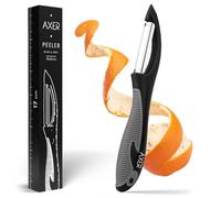 Axer Pelador Verduras y Frutas Vertical Negro y Gris - Pelador Patatas Profesional Afilado y Ergonómico - Pelapatatas Manual - Descascador de Legumes - Potato Peeler