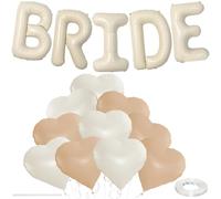 AXERHK Bride to Be Deko, JGA Accessoires Frauen 16 Stück mit Herz- und Buchstaben Banner und 10 Meter Band, Bachelorette Party Accessories für Junggesellenabschied Junggesellenabendend BrautParty Deko