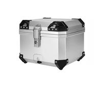 Axexnejv Bolsa Baúl Motocicleta para R1200GS R1250GS para ADV Caja para Casco Motocicleta 45 L Universal P Parte Superior Y Trasera para Guardar Equipaje con Cerradura(45L Silver Box)