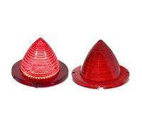 Axexnejv Luz Faro Posterior Para Chevrolet Para Camino Para Impala Para Nomad 1960 1961 Luces Traseras LED Conjuntos De Respaldo Faros Traseros(Red Lens Red)
