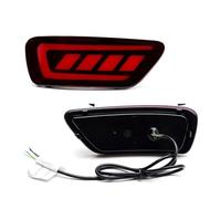 Axexnejv Luz Faro Posterior Para Jeep Para Grand Para Cherokee Para Compass Reflector De Parachoques Trasero Luz Trasera LED Luces Freno Señales Giro Fluidas Faros Traseros(Red Lens)