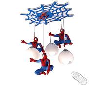 AXFALO Lámpara colgante LED regulable con mando a distancia, diseño de dibujos animados, altura ajustable, araña creativa, araña de modelado, 3 llamas E27, lámpara de comedor para habitación infantil,