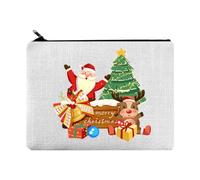 Axfbim Bolsa de cosméticos de Navidad, bolsa de cosméticos de viaje, bolsa de maquillaje, organizador de maquillaje para mujeres, estuche organizador de maquillaje de gran capacidad, portátil, B,