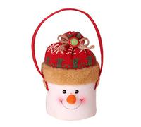 Axfbim Bolsas de regalo de Navidad con cordón, bolsa de manzana, asa de cuerda suelta, bolsas de muñeca de regalo de Navidad con cordón, bolsas de caramelos de Papá Noel para niños (B)