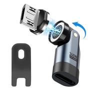AXFEE 1 Pieza Magnético Adaptador USB-C Hembra a Micro Macho, 240W, 9 Pines Rotación 540°, 5V 2.4A