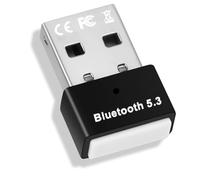AXFEE Adaptador Bluetooth 5.3 USB para PC Windows 7/8.1/10/11, Receptor para Computadora Portátil, Impresora, Auricular, Ratón (Negro)