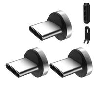 AXFEE Adaptador de Carga Magnético de 540 Grados, 3 en 1 Reemplazo del enchufe magnético antipolvo, Datos Transferencia, para Micro USB,Tipo C,Compatible con Samsung, i-phone, Huawei, Kindle,Portátil