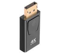 AXFEE Adaptador DisplayPort a HDMI, 4K@30Hz Conector DP Macho a HDMI Hembra, Plug & Play, con Chapado en Oro, para PC, TV, Monitor y Proyector, Negro(1pc