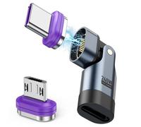 AXFEE Adaptador Magnético 240W USB-C/Micro USB 2-en-1 180° 9 Pines