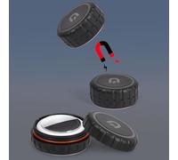 AXFEE AirTag Funda Protectora Impermeable IPX8, 2 Piezas Magnéticas Llaveros, Portátil Antipérdida para Bicicleta, Dron