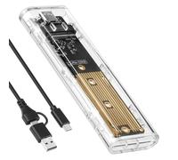 AXFEE Carcasa SSD M.2 NVMe SATA, con Cable USB C a C/A
