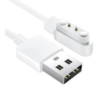 AXFEE Cargador Magnético para Reloj Inteligente, con SW022, Cargador Reloj Inteligente para Pulsera-Xiaomi, Compatible con SW022, LW11, Ticwatch GTX, Haylou LS05,Blanco(Cable de Carga USB,2 Pins 4mm)