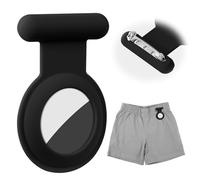 AXFEE Funda para A-pple AirTag, Estuche Airtag GPS Oculto, Air Tag Impermeable Funda de Silicona Suave para niños, Personas Mayores, Mascotas, Ropa, más Seguro Que el Reloj, Llavero y Collar Airtag