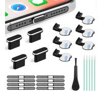 AXFEE Kit De Limpieza De Interfaz De TeléFono MóVil De 24 Piezas, Incluye Cubiertas De Polvo Tipo C, Cepillo De Limpieza, Malla Antipolvo Y Masilla Limpiadora, para Google Samsung Y iPhone Etc