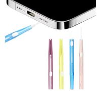 AXFEE Kit De Limpieza De TeléFono Celular 4 Pcs, Kit De Cepillo De Limpieza De Puerto De TeléFono USB C TapóN, Cepillo De Limpieza De Doble Cara, Kit De Limpieza De Carga, Adecuado para Puertos USB-C