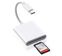 AXFEE Lector Tarjetas SD USB C para iPhone 15, iPhone 16, iPhone 17, Mac, iPad Pro Air 2020/2021, Galaxy S21/S22/S23, Adaptador de Tarjetas SD Tipo C, Lector de Tarjetas de Memoria