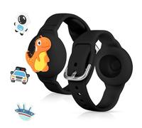 AXFEE Pulsera impermeable para niños, soporte oculto para Apple Air Day, silicona AirTag con cuatro patrones, funda para niños pequeños antiperdida, seguimiento GPS suave, ajustable, banda AirTags