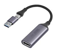 AXFEE Tarjeta de Captura de Vídeo HDMI 4K 60Hz USB C,Capturadora Video HDMI | Video Capture Card Full HD, Adaptador para iPhone a TV, Compatible con PC Switch PS5 Xbox TV Stick Cámara MacBook iPad