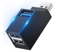 AXFEE USB Mini Hub, USB Splitter, Concentrador Hub con 3 Puertos（1 USBs 2.0+1 USBs 3.0, Distribuidor de Datos para Ordenador portátil, MacBook Llave, Impresora, Teclado, Ratón
