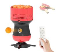 AXGCAA Máquina de Servir Tenis de Mesa, Robot portátil con depósito extraíble para Pelotas, Lanzador automático de Pelotas de Ping Pong, Velocidad y Efecto Ajustables, Capacidad para 90 Pelotas