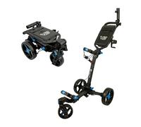 Axglo Trilite Carrito de Golf con 3 Rueda Delantera de 360 °, Unisex Adulto, Color Negro y Azul, Talla única
