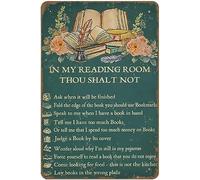 AXHNG Cartel de metal de aluminio vintage con texto en inglés «My Reading Thou Shalt Not Books Lover Reading Love Reading» de 30,5 x 40,6 cm, decoración de pared