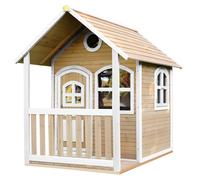 AXI Alex Casa de juegos de madera FSC | Casita de jardin para ninos en marron y blanco | Casita de jardin para ninos con ventanas y veranda