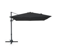 AXI Alina Sombrilla cuadrada, 300 x 300 cm, antracita/gris | Para jardin/terraza con estructura termolacada | Pie en cruz y funda protectora incluidos | inclinable y giratoria 360Grados