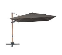 AXI Alina Sombrilla Cuadrada 300 x 300 cm, aspecto Madera/Gris | Para jardin / terraza con estructura con recubrimiento termolacado | Pie en cruz y funda incluidos | inclinable y giratoria 360Grados