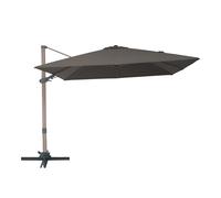 AXI Alina Sombrilla Cuadrada 300 x 300 cm, aspecto Roble/Gris Topo | Para jardin/terraza con estructura termolacada | Pie en cruz y funda protectora incluidos | inclinable y giratoria a 360Grados