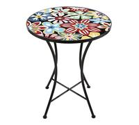 AXI Amelie Mesa de bistro, Mosaico, Fiesta Flower | Conjunto de jardin estilo bistro, mesa de mosaico para jardin/balcon/terraza | 60 x 60 x 75 cm