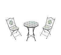AXI Amelie Mesa y sillas Terraza, 2 Sillas 1 Mesa, Conjunto Mesa y Sillas Jardin Mosaico Azul/Amarillo - Conjunto Mesa y Sillas Terraza, Mesa y Sillas Exterior Mosaico para Jardin/Balcon/Terraza.