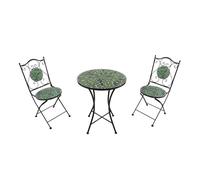 AXI Amelie Mesa y sillas Terraza, 2 Sillas 1 Mesa, Conjunto Mesa y Sillas Jardin Mosaico gris/marron - Conjunto Mesa y Sillas Terraza, Mesa y Sillas exterior Mosaico para Jardin/Balcon/Terraza