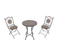 AXI Amelie Mesa y sillas Terraza, 2 Sillas 1 Mesa, Conjunto Mesa y Sillas Jardin Mosaico Rosa rosa - Conjunto Mesa y Sillas Terraza, Mesa y Sillas exterior Mosaico para Jardin/Balcon/Terraza