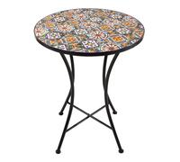 AXI Amelie Mesita de bistro, Mosaico, Casa del Sol | Conjunto de jardin estilo bistro, mesita de mosaico para jardin/balcon/terraza | 60 x 60 x 75 cm