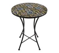 AXI Amelie Mesita de bistro, Mosaico, Yellow Breeze | Conjunto de jardin estilo bistro, mesita con mosaico para jardin/balcon/terraza | 60 x 60 x 75 cm