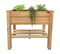 AXI Ari Mesa de cultivo de madera con estante para objetos - Marron | Mesa de huerto, elevada / Para exteriores / Jardin / Balcon / Terraza / invernadero | 86,5 x 46 x 85 cm