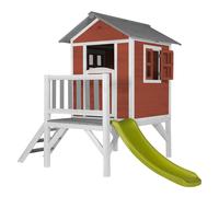 AXI Beach Lodge XL Casa infantil de Madera FSC con Tobogan Verde | Casita de Juegos para ninos de Jardin / exterior | Parque infantil en Rojo