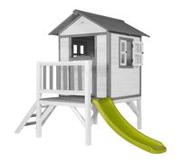 AXI Beach Lodge XL Casa infantil de Madera FSC con Tobogan Verde | Casita de Juegos para ninos de Jardin / exterior | Parque infantil en Blanco