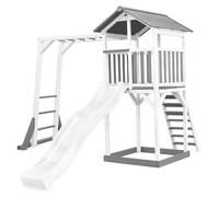 AXI Beach Tower torre de juegos de madera en blanco y gris | Casa de juegos para ninos con Tobogan blanco
