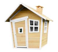 AXI Casa de juegos Alice de madera FSC | Casita de jardin para ninos en marron y blanco | Casita de jardin para ninos con ventanas