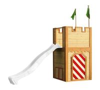 AXI Casa de juegos arthur con Tobogan blanco | Castillo de juego de madera FSC para ninos | Torre de juego para el jardin