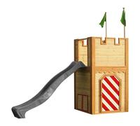 AXI Casa de juegos arthur con Tobogan gris | Castillo de juego de madera FSC para ninos | Torre de juego para el jardin