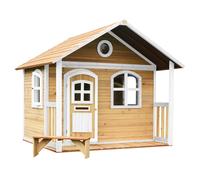AXI Casa de juegos Milan de madera FSC | Casita de juegos infantil de exterior con veranda para el jardin en marron y blanco | Casita de jardin para ninos con ventanas