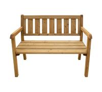 AXI Charlotte Banco de jardin de madera en marron | Banco de parque / banco de madera para el jardin con respaldo para 2 personas | 110 cm